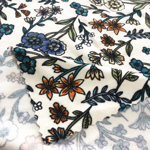 92% Polyester 8% Spandex Single Jersey Dty Fabric